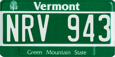VT license plate NRV943