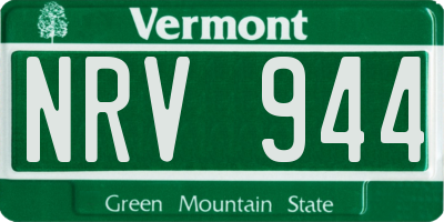 VT license plate NRV944