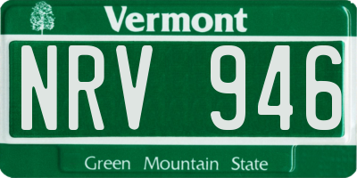 VT license plate NRV946