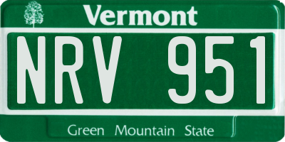 VT license plate NRV951