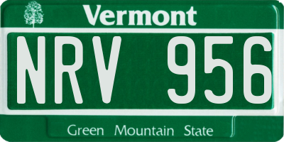 VT license plate NRV956