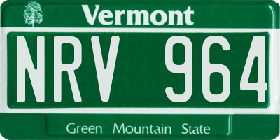 VT license plate NRV964