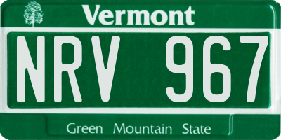 VT license plate NRV967
