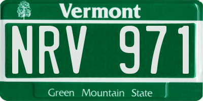 VT license plate NRV971