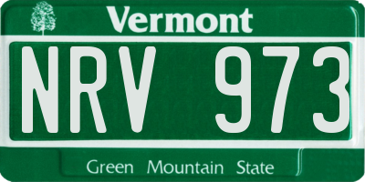 VT license plate NRV973