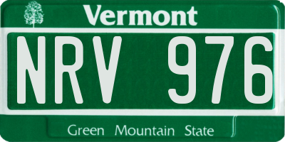 VT license plate NRV976
