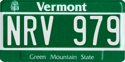 VT license plate NRV979