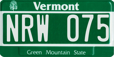VT license plate NRW075