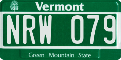 VT license plate NRW079