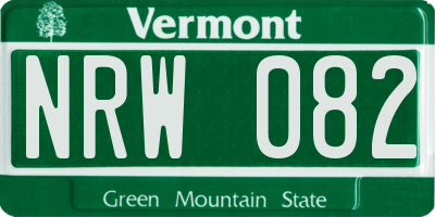VT license plate NRW082