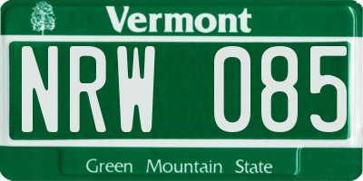 VT license plate NRW085