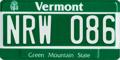 VT license plate NRW086