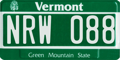 VT license plate NRW088