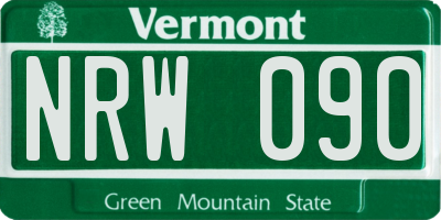 VT license plate NRW090