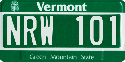 VT license plate NRW101