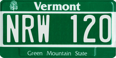 VT license plate NRW120