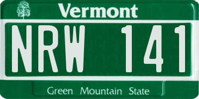 VT license plate NRW141