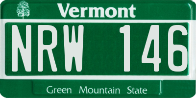 VT license plate NRW146