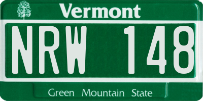 VT license plate NRW148