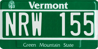 VT license plate NRW155