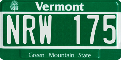 VT license plate NRW175