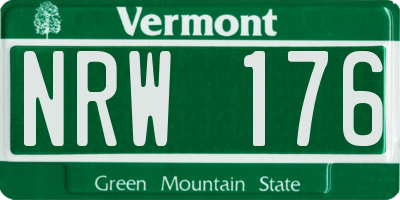 VT license plate NRW176