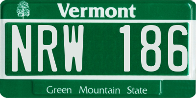VT license plate NRW186