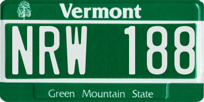 VT license plate NRW188