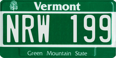 VT license plate NRW199