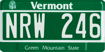 VT license plate NRW246