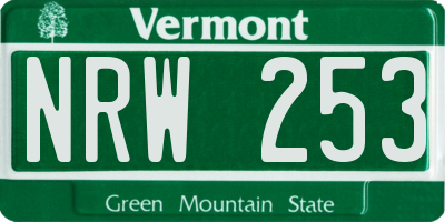 VT license plate NRW253