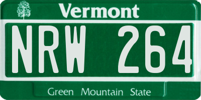 VT license plate NRW264