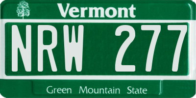 VT license plate NRW277