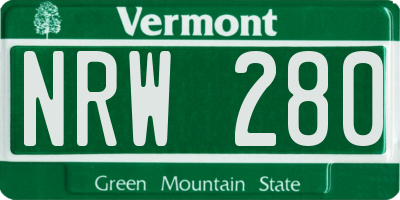 VT license plate NRW280