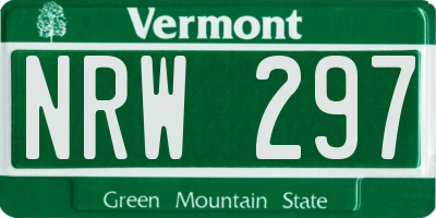 VT license plate NRW297