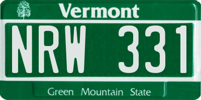 VT license plate NRW331