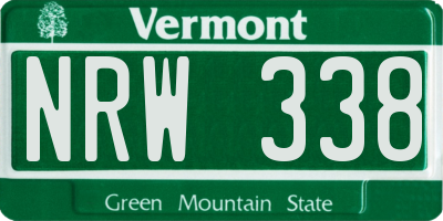 VT license plate NRW338