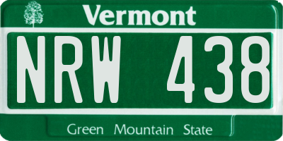 VT license plate NRW438