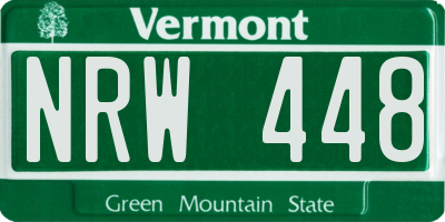 VT license plate NRW448