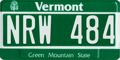 VT license plate NRW484
