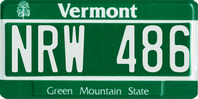 VT license plate NRW486