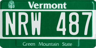 VT license plate NRW487
