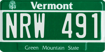 VT license plate NRW491
