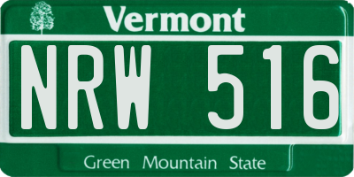 VT license plate NRW516