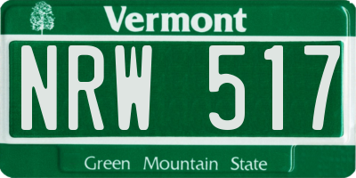 VT license plate NRW517