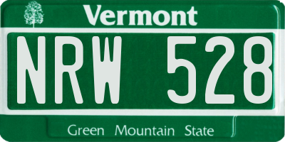 VT license plate NRW528