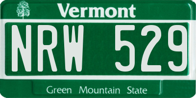 VT license plate NRW529