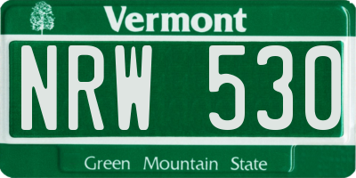 VT license plate NRW530