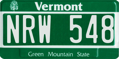 VT license plate NRW548