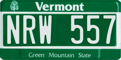 VT license plate NRW557